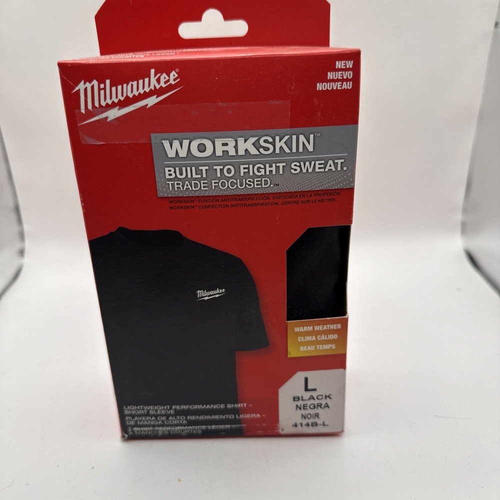 Milwaukee Men's WORKSKIN Large Black Lightweight Performance Short-Sleeve